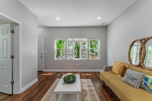 4438 S Knox Ave, Chicago, IL 60632 - living room with dark wood-type flooring and recessed lighting
