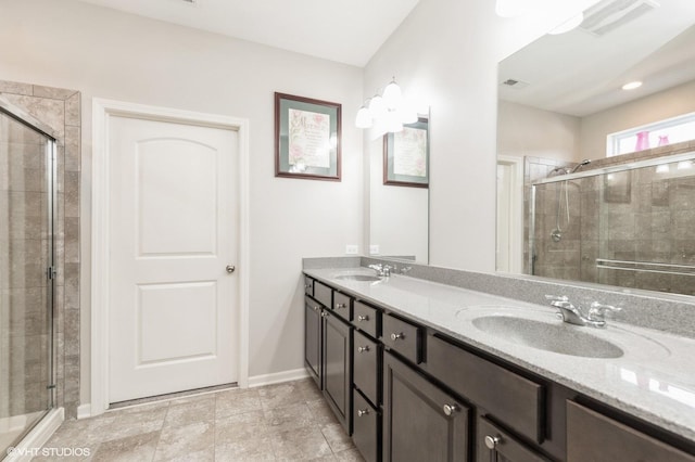 1029 Carolina Ct, Pingree Grove, IL 60140 - bathroom with a shower stall and double vanity