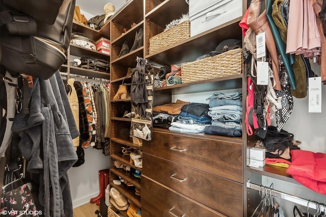 1547 N Wood St Unit 2, Chicago, IL 60622 - walk in closet featuring wood finished floors