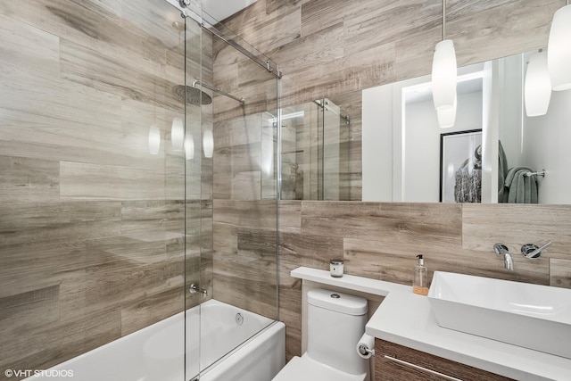 1547 N Wood St Unit 2, Chicago, IL 60622 - full bathroom featuring combined bath / shower with glass door and vanity