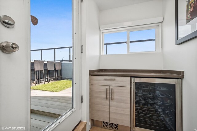 1547 N Wood St Unit 2, Chicago, IL 60622 - doorway featuring beverage cooler and plenty of natural light