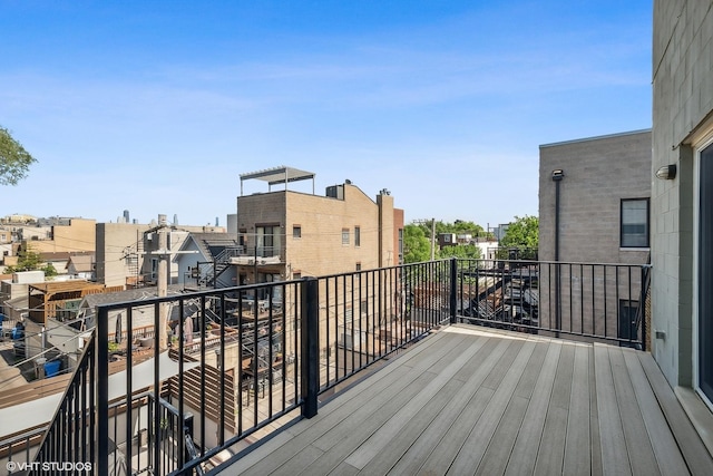 1547 N Wood St Unit 2, Chicago, IL 60622 - wooden terrace featuring a residential view