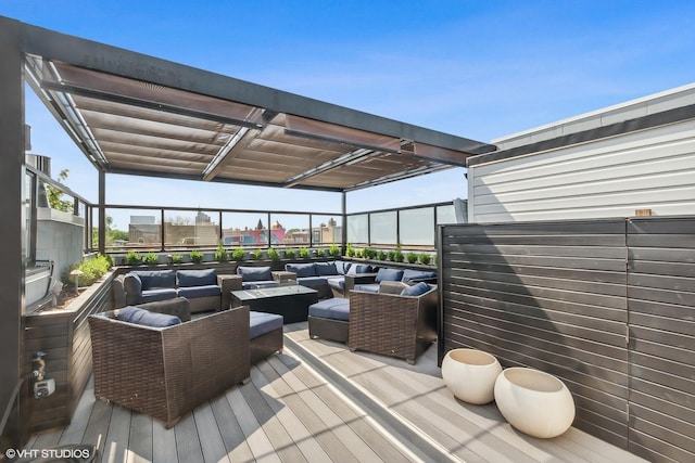 1547 N Wood St Unit 2, Chicago, IL 60622 - deck featuring an outdoor living space