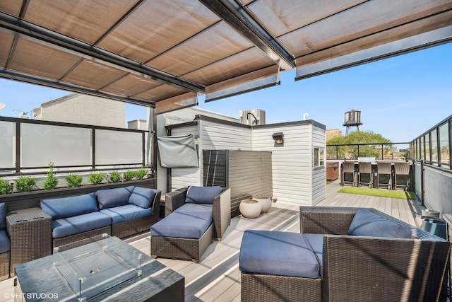 1547 N Wood St Unit 2, Chicago, IL 60622 - deck with an outdoor living space