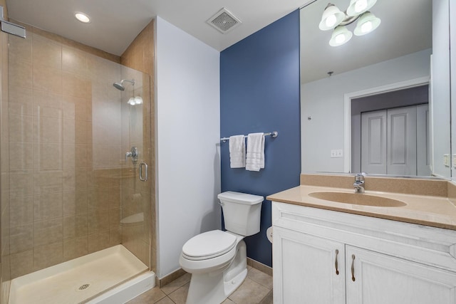1250 S Michigan Ave Unit 2802, Chicago, IL 60605 - full bathroom featuring tile patterned flooring, a shower stall, and vanity