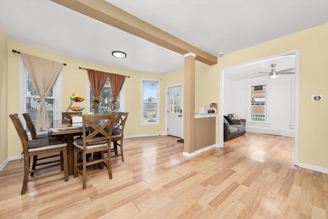 422 Locust St, Elgin, IL 60123 - dining area with light wood-type flooring and baseboards