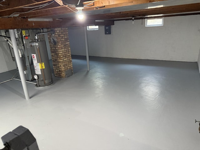 602 River Ln, Loves Park, IL 61111 - basement with gas water heater and electric panel
