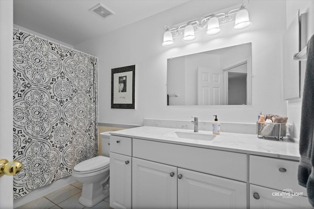 25 Cedar Ct, South Elgin, IL 60177 - bathroom with vanity, tile patterned floors, and a shower with curtain