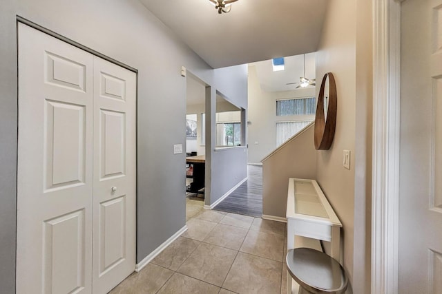 1996 Blackberry Ln, Hoffman Estates, IL 60169 - hallway with light tile patterned flooring and baseboards