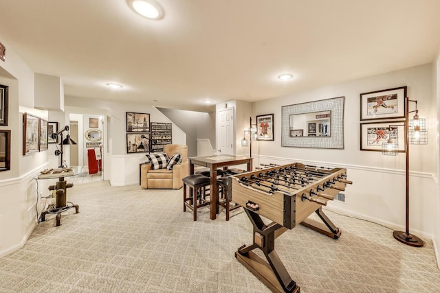 346 Colonial Cir, Geneva, IL 60134 - recreation room featuring light carpet and recessed lighting