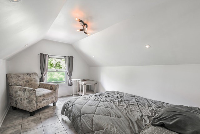 2630 S Spaulding Ave, Chicago, IL 60623 - bedroom with lofted ceiling and tile patterned floors