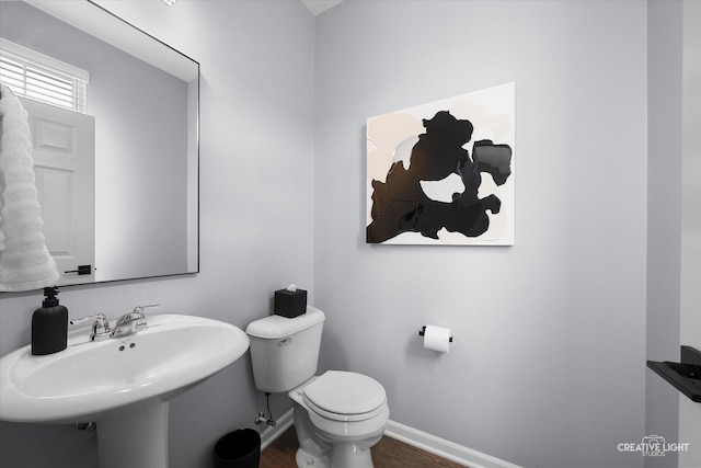 875 Finley Dr, Aurora, IL 60504 - bathroom with toilet and wood finished floors