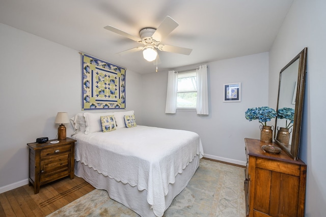 114 Kansas St, Geneva, IL 60134 - bedroom featuring light wood finished floors and ceiling fan