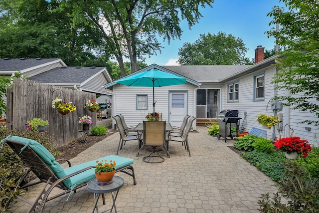 114 Kansas St, Geneva, IL 60134 - view of patio featuring grilling area and outdoor dining space