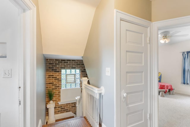 512 Ryerson Ave, Elgin, IL 60123 - staircase featuring a ceiling fan and baseboards
