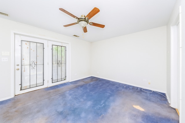 1465 N Larrabee St Unit B, Chicago, IL 60610 - empty room with dark carpet and ceiling fan