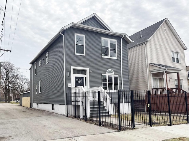 5915 S Sangamon St, Chicago, IL 60621 - view of front of property with a fenced front yard