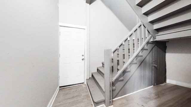 5915 S Sangamon St, Chicago, IL 60621 - staircase featuring wood finished floors and baseboards