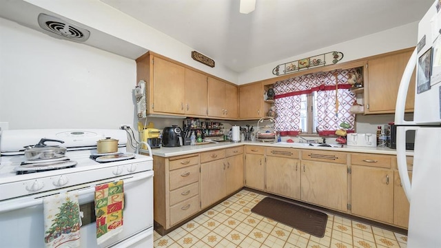 1524 Greenwood Ave, Rockford, IL 61107 - kitchen featuring white appliances, light countertops, and open shelves