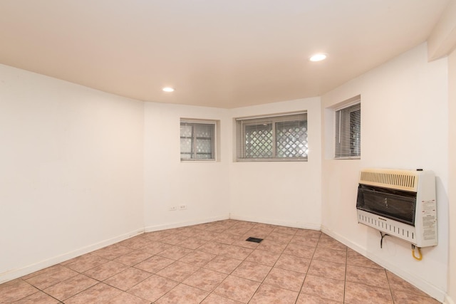 3029 N Haussen Ct, Chicago, IL 60618 - unfurnished living room featuring heating unit, recessed lighting, and light tile patterned floors