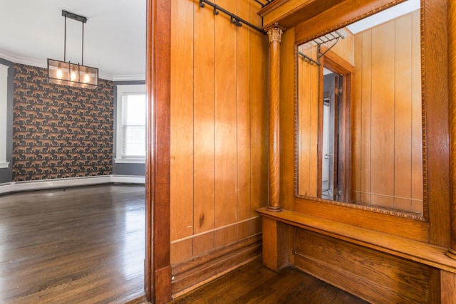 3029 N Haussen Ct, Chicago, IL 60618 - detailed view of crown molding and wood finished floors