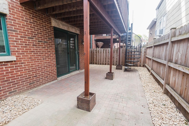 3056 N Paulina St, Chicago, IL 60657 - view of patio featuring stairway