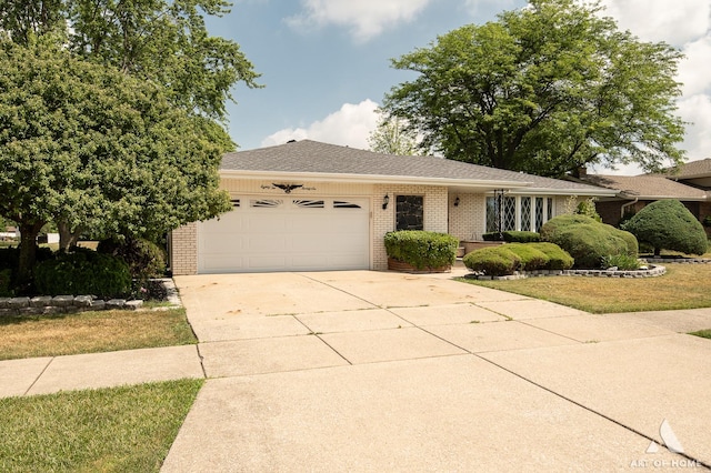 8226 Bob O Link Rd, Orland Park, IL 60462 - ranch-style house with brick siding, an attached garage, and driveway