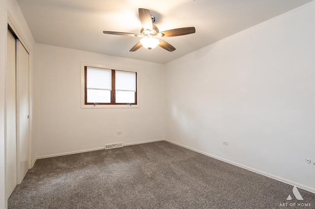 8226 Bob O Link Rd, Orland Park, IL 60462 - unfurnished bedroom featuring carpet flooring, a closet, and ceiling fan