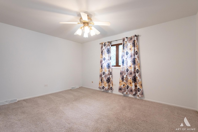 8226 Bob O Link Rd, Orland Park, IL 60462 - carpeted spare room featuring a ceiling fan and baseboards