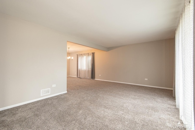 8226 Bob O Link Rd, Orland Park, IL 60462 - unfurnished room featuring a chandelier and carpet