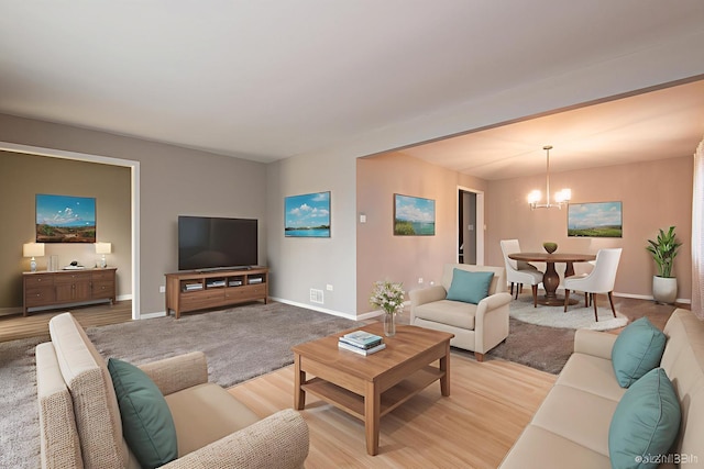 8226 Bob O Link Rd, Orland Park, IL 60462 - living area with a chandelier and light wood finished floors