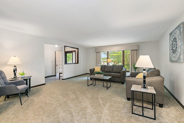 1622 Pickwick Ln, Dekalb, IL 60115 - living room featuring light colored carpet and a textured ceiling