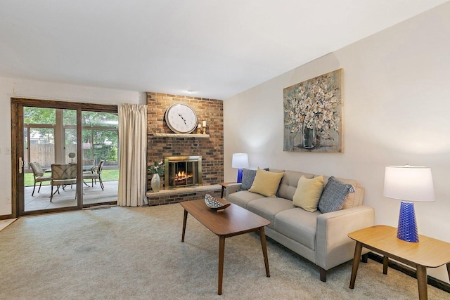 1622 Pickwick Ln, Dekalb, IL 60115 - living area with carpet floors and a fireplace