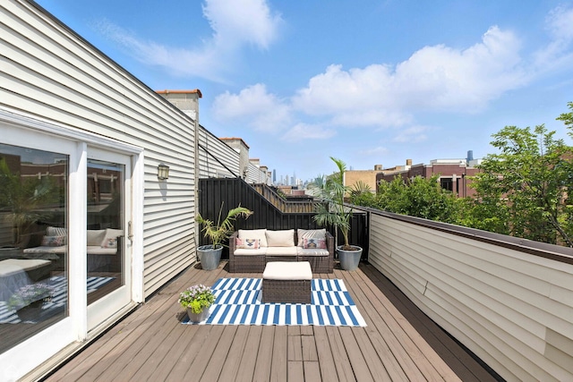 1708 W Chicago Ave Unit 3, Chicago, IL 60622 - wooden terrace with outdoor lounge area
