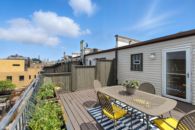 1708 W Chicago Ave Unit 3, Chicago, IL 60622 - wooden terrace featuring outdoor dining area