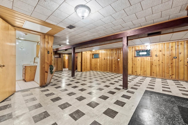 5261 N Natchez Ave, Chicago, IL 60656 - finished basement with wooden walls