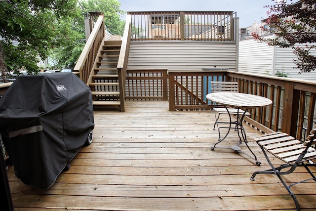 1915 N Albany Ave, Chicago, IL 60647 - deck featuring stairs and area for grilling