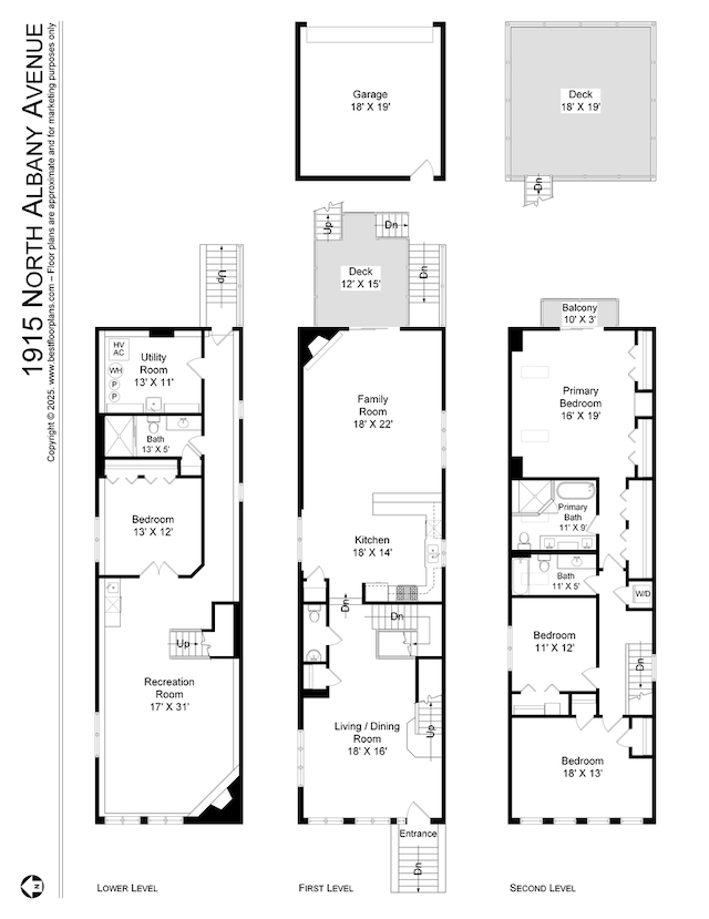 1915 N Albany Ave, Chicago, IL 60647 - view of floor plan / room layout