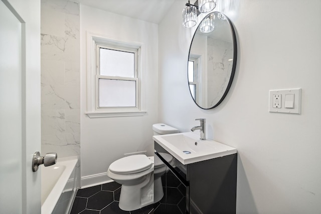8623 S Prairie Ave, Chicago, IL 60619 - full bath with vanity and tile patterned floors