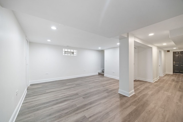 8623 S Prairie Ave, Chicago, IL 60619 - basement with wood finished floors and recessed lighting