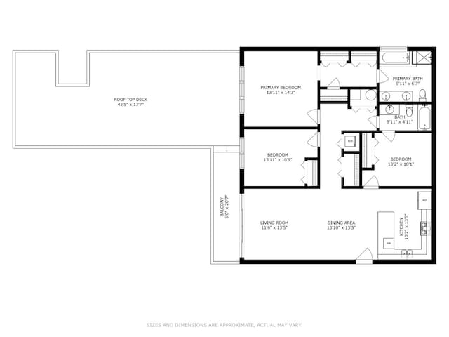 2107 W Belmont Ave Unit 2C, Chicago, IL 60618 - view of room layout