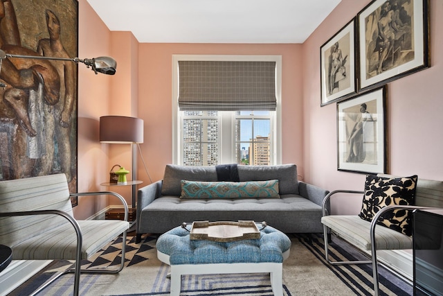 3750 N Lake Shore Dr Unit 16H, Chicago, IL 60613 - living room with carpet floors