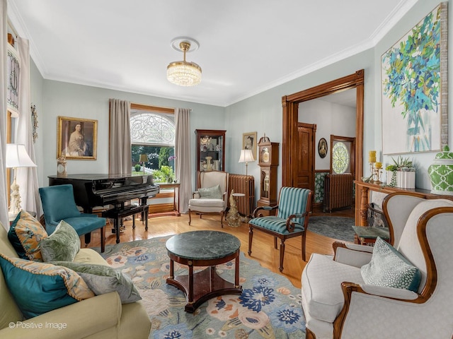 442 Du Page St, Elgin, IL 60120 - sitting room featuring crown molding and wood finished floors