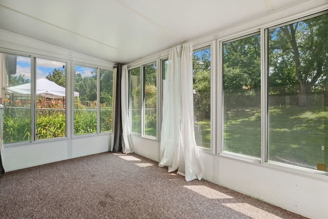 2125 Leeward Ln, Hanover Park, IL 60133 - unfurnished sunroom featuring plenty of natural light and carpet floors