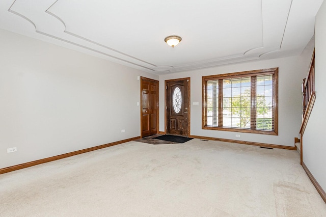 8741 W Blackthorne Way, Frankfort, IL 60423 - carpeted foyer with baseboards and a tray ceiling