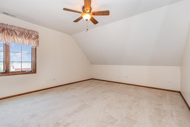 8741 W Blackthorne Way, Frankfort, IL 60423 - additional living space featuring lofted ceiling, carpet, and ceiling fan