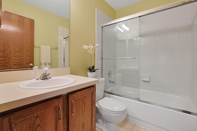 874 Dandridge Ct, Elgin, IL 60120 - full bathroom featuring vanity, enclosed tub / shower combo, and tile patterned flooring