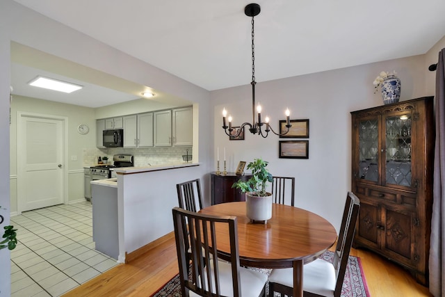 874 Dandridge Ct, Elgin, IL 60120 - dining room featuring a chandelier and light wood-type flooring