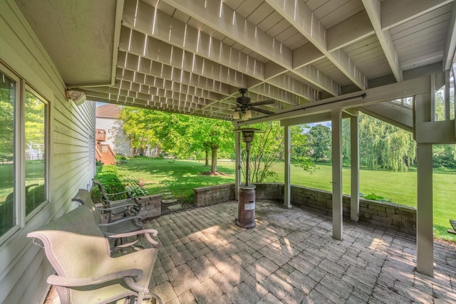 772 Wild Ginger Rd, Sugar Grove, IL 60554 - view of patio / terrace with ceiling fan