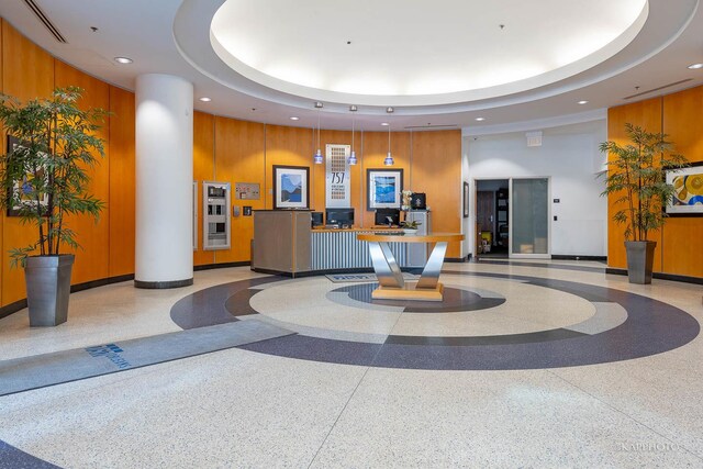 757 N Orleans St Unit 1104, Chicago, IL 60654 - reception featuring recessed lighting and a high ceiling